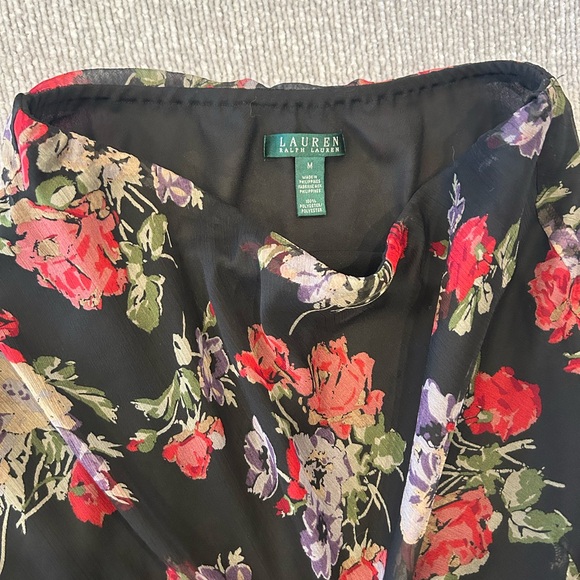 Lauren Ralph Lauren Flowy Floral Skirt | 90s Skirt - Picture 4 of 5